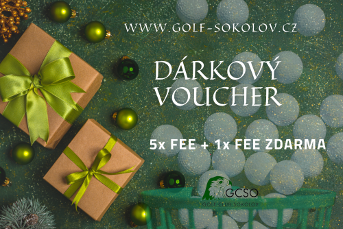 Vánoční Voucher 5x Green Fee 18 jamek + 1 Green Fee