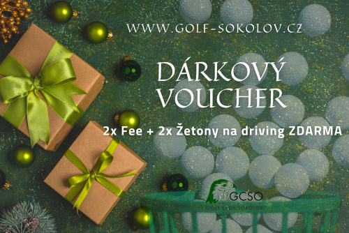 Vánoční Voucher 2x Green Fee 18 jamek + 2 žetony na driving