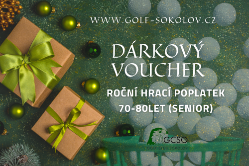 Vánoční Voucher Roční Hrací Poplatek 2025 - Senior 70 - 80 let